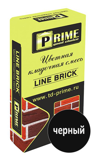 Цветная кладочная смесь Prime LineBrick Klinker, черный, 25 кг мешок